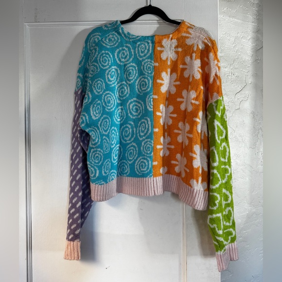 The Ragged Priest Multicolor Patchwork Sweater - Picture 2 of 4